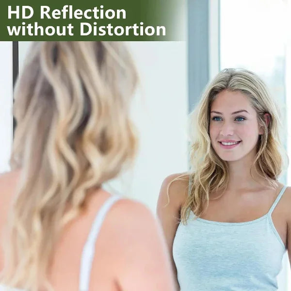 MELOMOIR Oversized Floor Mirror, Freestanding, Large Full Body Mirror for Bedroom, Living Room & Gym - Black Mirror with Tempered Glass - HAOG