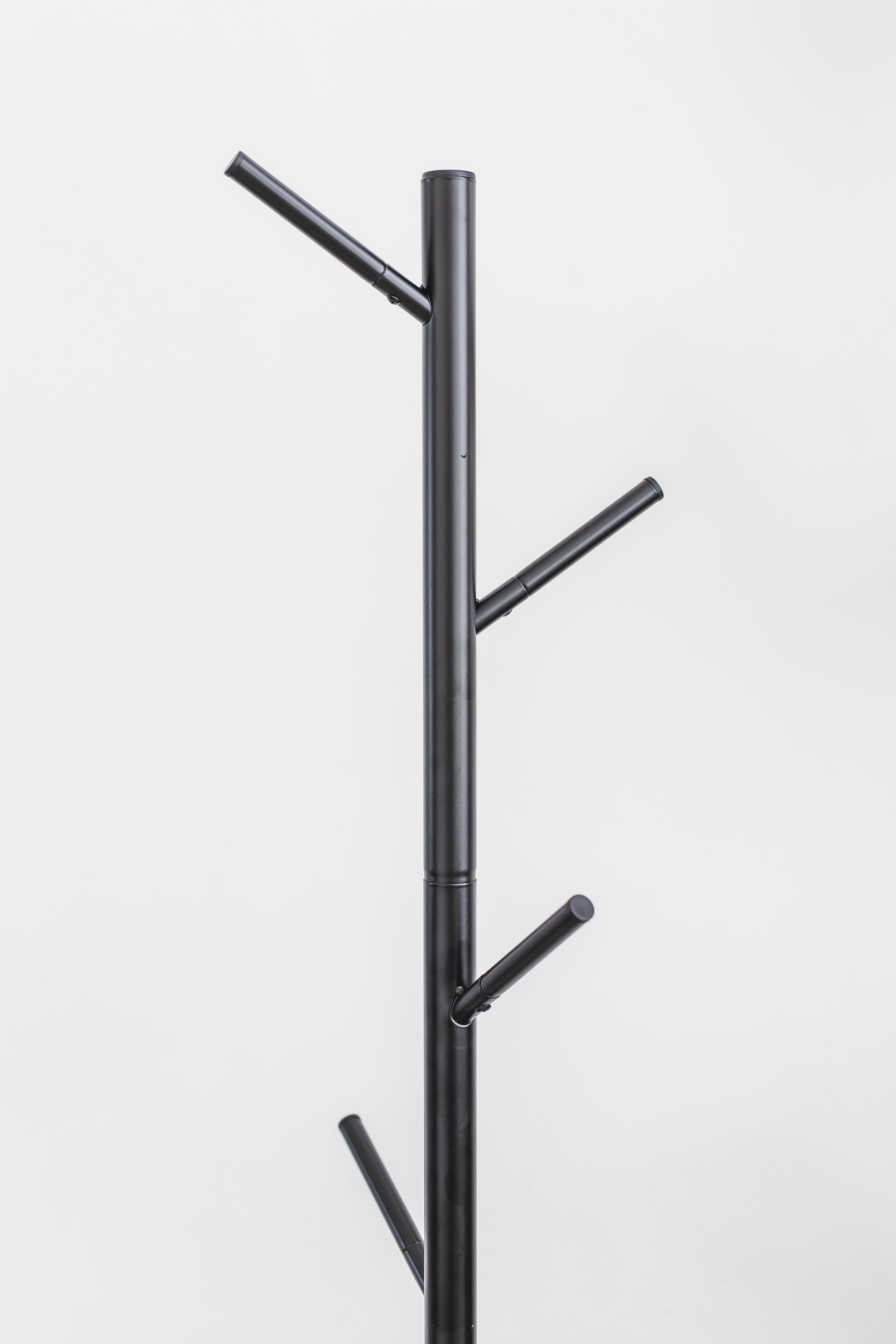 Black Coat Rack – Freestanding Modern Stand with 6 Hooks | HAOG