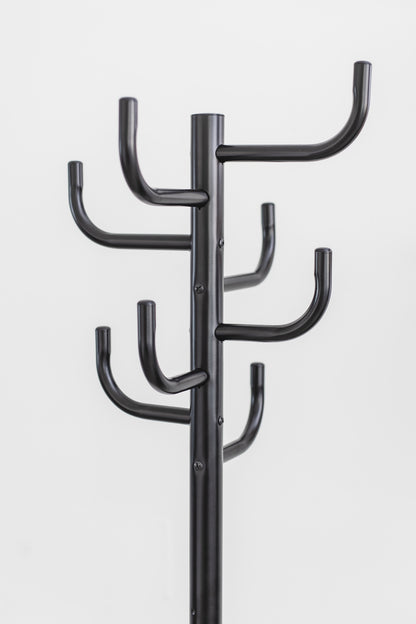 White Freestanding Coat Rack with 8 Hooks – Sleek Metal Organizer by HAOG - HAOG