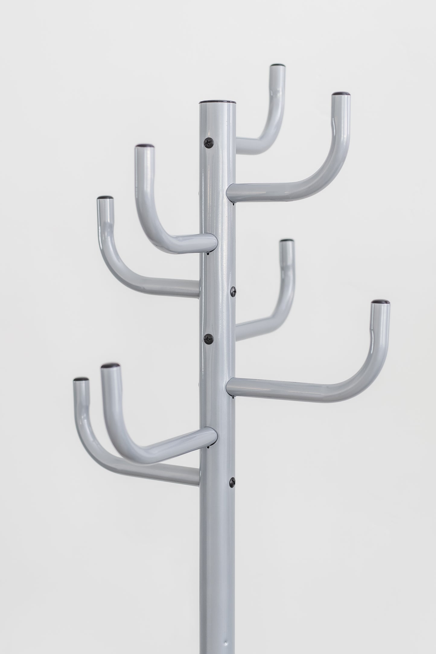 White Freestanding Coat Rack with 8 Hooks – Sleek Metal Organizer by HAOG - HAOG