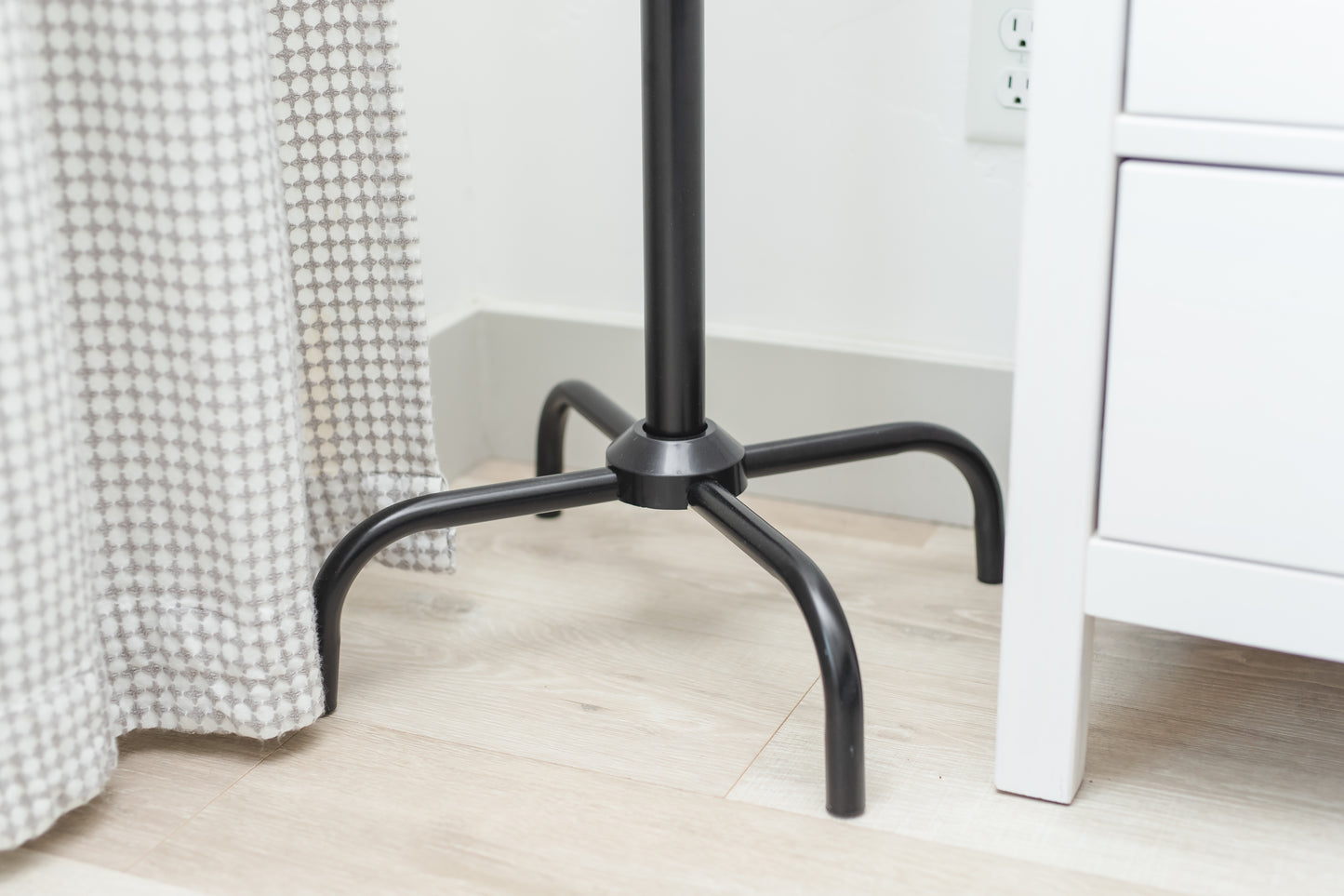 Black Freestanding Coat Rack – 8 Hooks for Coats, Hats & Bags - HAOG